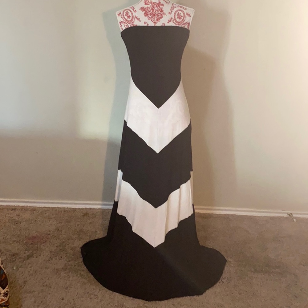 Black and White Chevron Maxi Dress